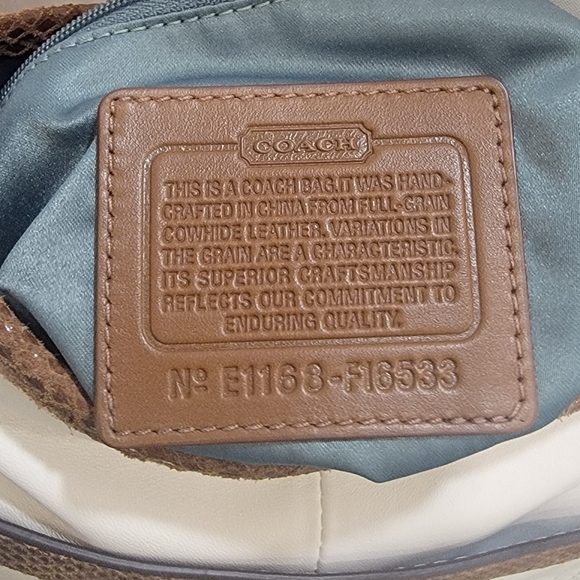 Y2K COACH PENELOPE IVORY CROSSBODY HABDBAG - Picture 7 of 7